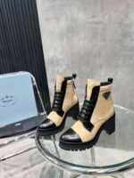 Prada Tronchetti Lace-Up Boot Beige For Women PRD - Image 6
