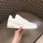 Louis Vuitton Trainer Sneaker Monogram Patent Canvas White Virgil Abloh For Men LV 1A9G53 - Image 2