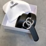Chanel Belt With Double C Buckle Black Women Belt - Image 7
