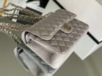 Chanel Classic Medium Crossbody Bag 10.2in/ 26cm Grey Gold Hardware For Women A01112 - Image 5
