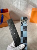 Louis Vuitton Initiales Reversible LV Belt Damier Graphite Giant Blue LV Women Belt - Image 2