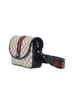 Gucci Ophidia GG Small Shoulder Bag Dark Blue/Beige - Image 2
