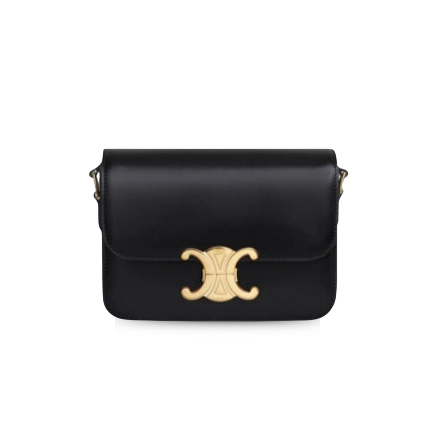 xr:d:DAGBeGYKeuI:969,j:25194411497188141,t:24041207 Celine Teen Triomphe Bag Black 188423BF4.38NO - Image 1