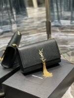 Saint Laurent Kata Medium Chain Bag Black With Tassel 354119BOW0J1000 - Image 2