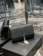 Saint Laurent Kata Medium Chain Bag Black With Tassel 354119BOW0N1000 - Image 2