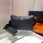 Prada Re-Nylon And Saffiano Shoulder Bag Black 2VH113_2DMH_F0002_V_OOP - Image 2