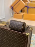 Louis Vuitton Nano Speedy Top Handle Bag 6.3in/ 16cm Brown Monogram Canvas Gold Hardware For Women M81085 - Image 8