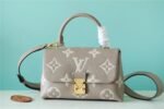 [True-to-ORIGINAL] Louis Vuitton Madeleine BB Monogram Empreinte Dove Gray/ Creme Beige Bags For Women 9.4in/24cm - Image 9