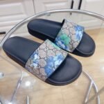 Gucci Men's Slides Bloom Print Blue For Men 408508 G2200 - Image 6