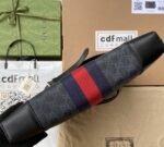 Gucci Black Messenger Black/Grey GG Supreme Canvas Blue And Red Web 474139 K5ICN 1095 - Image 4