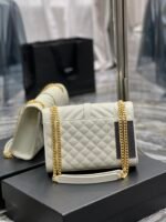 Saint Laurent Envelope Medium Chain Bag White - Image 6