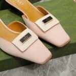 Gucci Slipper Sandals Pink For Women GG - Image 4