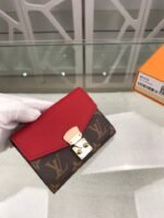 Louis Vuitton Pallas Compact Wallet Combines Monogram Canvas Red For Women, Women's Wallet 13cm LV M67478 - Image 5