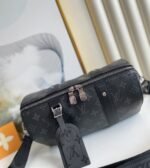 Louis Vuitton City Keepall Monogram Eclipse/Monogram Eclipse Reverse For Men, Men's Bags, Shoulder And Crossbody Bags 10.6in/27cm LV M45936 - Image 9