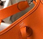 Hermes Evelyne 16 Amazone Bag Orange With Silver-Toned Hardware For Women, Women's Shoulder And Crossbody Bags 6.3in/16cm - Image 4