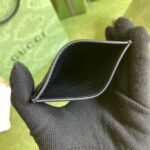 Gucci Signature Card Case Black Metal Hardware For Men 4in/10cm GG ‎473927 CWC1N 1000 - Image 7