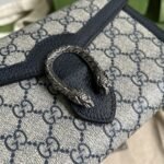 Gucci Dionysus Chain Wallet Shoulder Bag 8in/ 20cm Beige/ Blue GG Supreme Canvas Palladium Hardware For Women 401231 K9GSN 4075 - Image 11