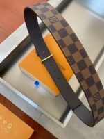 Louis Vuitton Initiales Reversible LV Belt Damier Ebene Canvas with Black Toned Hardware LV Belt - Image 2
