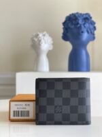 Louis Vuitton Amerigo Wallet Damier Graphite For Men, Men's Wallet 4.7in/11.5cm LV N60053 - Image 6