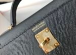 Hermes Mini Kelly 19 Sellier Epsom Black Bag For Women, Women's Handbags, Shoulder Bags 7.5in/19cm - Image 2