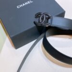 Chanel Belt With Double C Buckle Black Black-Toned Metal Women Belt - Image 3