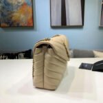 Saint Laurent Loulou Small Chain Bag In Matelassé Y Beige 494699DV7272721 - Image 2
