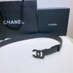 Chanel Belt With Double C Buckle Black Black-Toned Metal Women Belt - Image 4