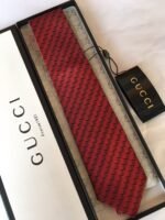 Gucci G Silk Jacquard Tie Red GG Men Tie - Image 2