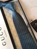 Gucci G Silk Jacquard Tie Blue GG Men Tie