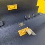 Hermes Kelly Wallet To Go Woc Epsom Blue For Women, Women's Wallet 8.3in/21cm - Image 2