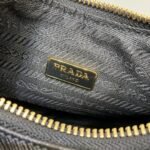 Prada System Nappa Patchwork Shoulder Bag Black For Women, Women's Bags 9.4in/24cm - Image 8