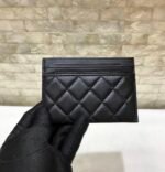 Chanel CO-CO Card Holder Wallet 11cm/4.3in Gold Hardware For Women Black - Image 3