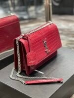 Saint Laurent Sunset Medium Chain Bag Red - Image 3
