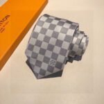 Louis Vuitton Damier Classic Tie Grey LV Men Tie M71214 - Image 4