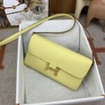 Hermes Constance Long Togo Wallet Yellow, Gold Toned Hardware Bag For Women, Women's Handbags, Shoulder Bags 8.1in/21cm - Image 8