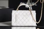 Chanel Flap Bag Mini Crossbody 7.8in/ 20cm White Gold Hardware For Women - Image 3