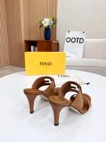 Fendi Baguette Brown Heels For Women - Image 5