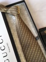 Gucci G Silk Jacquard Tie Yellow Copper GG Men Tie