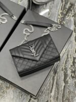 Saint Laurent Small Bag Black In Mix Matelasse 600195BOW921000 - Image 9