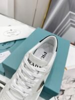 Prada Downtown Perforated Sneakers White/Black For Women 1.2in/30mm PRD 1E792M_3LJ6_F0964_F_030 - Image 6