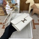 Hermes Constance Long Togo Wallet White, Silver Toned Hardware Bag For Women, Women's Handbags, Shoulder Bags 8.1in/21cm - Image 7