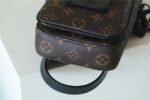 Louis Vuitton S-Lock Vertical Wearable Crossbody Bag Monogram Macassar Black For Men 7.5in/19cm LV M81522 - Image 3