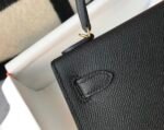 Hermes Mini Kelly 19 Sellier Epsom Black Bag For Women, Women's Handbags, Shoulder Bags 7.5in/19cm - Image 6