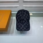 Louis Vuitton Monogram Jacquard Denim Cap Black LV Cap - Image 3
