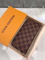 Louis Vuitton Zippy Wallet Vertical Wallet Damier Ebene Canvas For Men, Men's Wallet 7.9cm/20cm LV