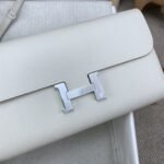 Hermes Constance Long Togo Wallet White, Silver Toned Hardware Bag For Women, Women's Handbags, Shoulder Bags 8.1in/21cm - Image 6