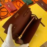 Hermes Kelly Wallet To Go Woc Epsom Wine For Women, Women's Wallet 8.3in/21cm - Image 4