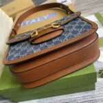 Gucci Horsebit 1955 Shoulder Bag Blue And Ivory - Image 9