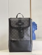Louis Vuitton Saumur Backpack Monogram Eclipse Canvas For Men, Men's Bags 42cm LV M45913
