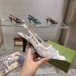 Gucci Women's GG Slingback Mid-Heel Pump White For Women GG - Image 2